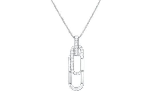 Paperclip Diamond Pendant