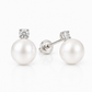 Pearl & Diamond Drop Earrings 14k gold