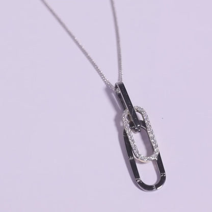 Paperclip Diamond Pendant