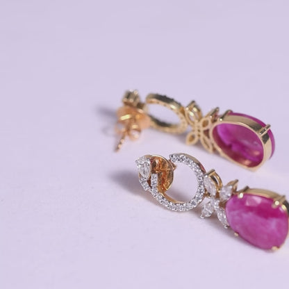 Radiant Ruby Drop Earrings