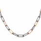 Tri Tone Paperclip Chain